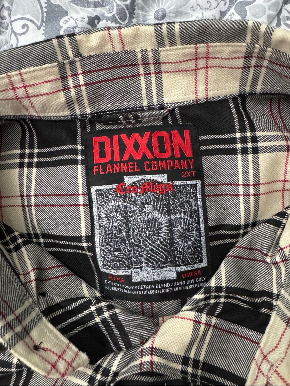 DIXXON Black, Cream & Red Plaid Flannel Button-Down Shirt